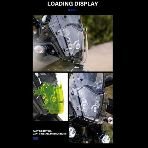 KIMISS Headlights Guards, Motorcycle Headlight Protector Guard Impact Resistant Smooth Surface Replacement For Tenere 700 2019‑2022 (Transparent) in Saudi Arabia