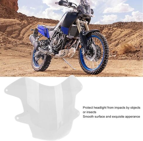 KIMISS Headlights Guards, Motorcycle Headlight Protector Guard Impact Resistant Smooth Surface Replacement For Tenere 700 2019‑2022 (Transparent) in Saudi Arabia