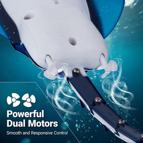Contixo R11 RC Stingray Toy - Waterproof Remote Control Water Toy - LED Lights - Dual Motors - Indoor & Outdoor Toys - Pool & Bathtub - Gifts for Kids & Toddlers - Boys & Girls - Ages 3-12 - Blue in Saudi Arabia