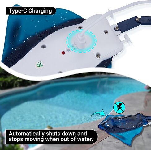 Contixo R11 RC Stingray Toy - Waterproof Remote Control Water Toy - LED Lights - Dual Motors - Indoor & Outdoor Toys - Pool & Bathtub - Gifts for Kids & Toddlers - Boys & Girls - Ages 3-12 - Blue in Saudi Arabia