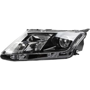 مصباح أمامي هالوجين من Dasbecan متوافق مع Ford Fusion 2010 2011 2012 مجموعة المصابيح الأمامية للسائق الأيسر يستبدل الغطاء الأسود # 9E5Z13008A 9E5Z13008B FO2502273 (مصابيح W/O) in Kuwait