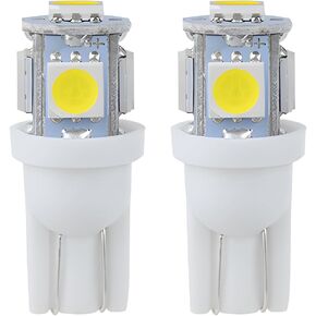 2PCS 12V Car LED Light Bulbs, 168 194 T10 2825 5SMD Super Bright Automotive Interior LED Bulbs, Vehicle Dome Map License Plate Lights Lamp, Universal for SUV, Truck, RV, Van