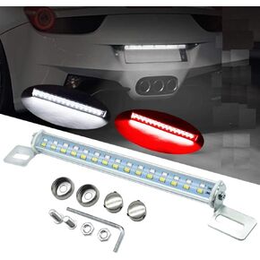 Rear License Plate Frame LED Lights & Brake LED Lights All-in-one 7.41 inch 30x5630SMD Chips White & Red LED Light Bar for Cars SUVs Trucks or RVs.1-Pack. (30SMD-W)