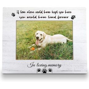 Dog Memorial Picture Frame 8x10, Pet Memorial Picture Frame, Pet Memorial Gifts for Dogs, Dog Frames for Pictures Memorial, You'll Be Loved for a Life Time and Missed Forever Photo Frame 5x7