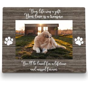 Dog Memorial Picture Frame 8x10, Pet Memorial Picture Frame, Pet Memorial Gifts for Dogs, Dog Frames for Pictures Memorial, You'll Be Loved for a Life Time and Missed Forever Photo Frame 5x7 in Saudi Arabia