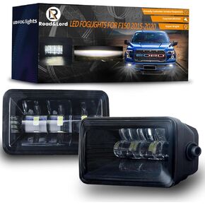 F150 LED Fog Lights Compatible with Ford F150 2015-2020, 2017-2018 Super Duty Fog Lights, Front Bumper Driving White Light Fog Lamps black