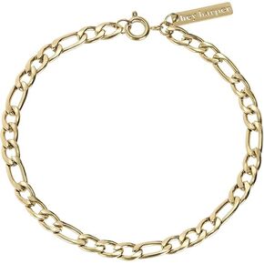 Hey Harper Dainty Gold Bracelet For Women Thin Gili - Waterproof Sweatproof No Tarnish Jewelry - Adjustable, 14k Gold Plated Paperclip Bracelet, Cuban Link - Gift for Women