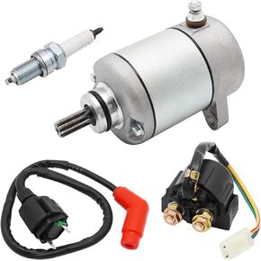 Fit for 2000-2006 Honda Rancher 350 Starter Motor Relay Ignition Coil Spark Kit, OEM# 31200-HN5-M01 31200-HN5-671 31200-HN5-A81