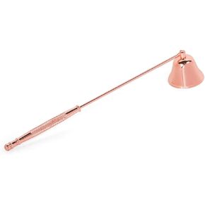 CABAX Candle Snuffer, Polished Candlesnuffers Wick Snuffer Candle Accessory with Long Handle for Putting Out Extinguish Candle Wicks Flame Safely, Rose Gold