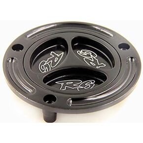 HONGK- Motorcycle Keyless Gas Cap Fuel Tank Compatible with Yamaha Yzf-R6 Yzfr6 Yzf R6 Black [B01C0SUWLG]