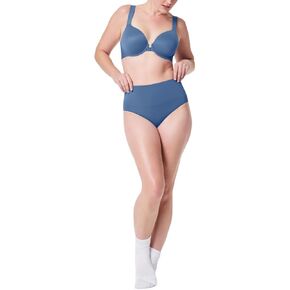 SPANX Bra-Llelujah Lightly Lined Full Coverage Bra - Comfort Bra for Full Coverage - Everyday T-Shirt Bra - Front Closure - Hosiery Back - Smart Stretch Straps - Indigo Haze - 38C