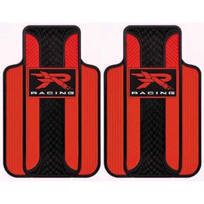 Plasticolor 001727R04 Red R Racing Series 1 Universal Fit Car Truck SUV Front Floor Mats Pair