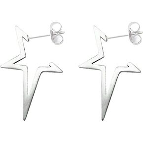 Star Earrings Y2k Black Earrings Gothic Earrings Star Earrings Dangle Punk Halloween Earrings Stainless Steel Star Spike Dangle Earrings Stud Earrings