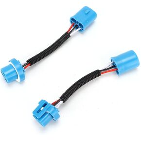 9007 to 9007 Adapter, Fydun 2 pcs 12V 24V 9007 Male to Female Extension Wire Harness Socket Headlight Wiring Harness