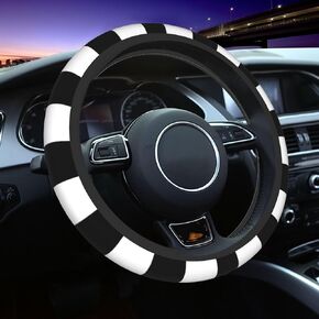 Pink and Orange Steering Wheel Cover Universal 15 Inch for Women Men Car Accessories Non-Slip Steering Wheel Protector for Auto Cars SUV Sedan Decor