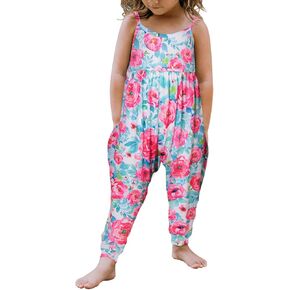 Yousie Toddler Girls Kids Jumpsuit One Piece Floral Dinosaur Playsuit Strap Romper Summer Outfits Clothes