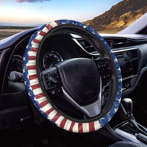 Eagle American Flag Non-Slip Steering Wheel Cover Car Steering Wheel Covers Grip Automotive Steering Wheel Protector Auto Car Wrap Cover 15 Inch