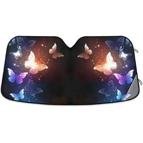 Demon Skulls Cool Car Windshield Sun Shade Foldable UV Ray Sun Visor Protector Sunshade to Keep Your Vehicle Cool (55" x 27.6")