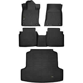 HAFIDI® Floor Mats & Cargo Liner Set Fit for Nissan Altima 2025 2024-2019 All Weather Protection TPE Anti-Slip Car Full Set Floor Liners Custom Accessories - Black