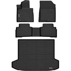 AIPOIL® Floor Mats & Cargo Liner Set for 2022 2023 2024 2025 Hyundai Tucson Hybrid All Weather Protection TPE Anti-Slip Car Full Set Custom Car Mats Accessories - Black