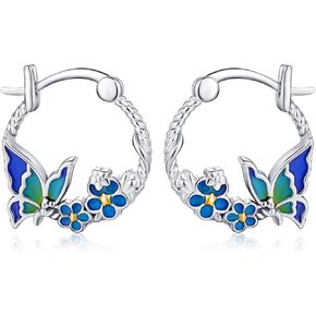 MEDWISE Hypoallergenic Hoop Earrings for Women 925 Sterling Silver Huggie Hoop Earrings Small Hoops Earrings Animal Earrings Jewelry Gifts for Women Daughter