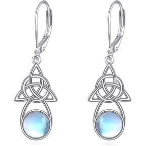 Moonstone/Peridot/Black Onyx/Rose Quartz/Lapis lazuli Square Earrings Sterling Silver Moonstone Hoop Earrings Dangle Drop Earrings Moonstone Jewelry Birthday Gifts for Women