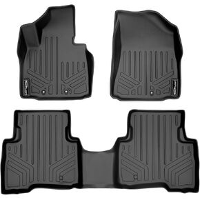 SMARTLINER Custom Fit Floor Mats 2 Row Liner Set Black for 2014-2015 Kia Sorento - All Models