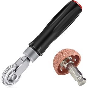 Sutekus Tire Patches Tool Kit Tire Patch Roller and Tire Buffer Wheel Tire Repair Grinding Head Tungsten Steel Buffing Wheel for Air Tire Grinding Polishing Accessories Kit (2Pcs Tools)