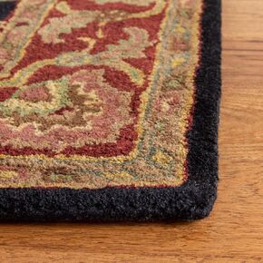 SAFAVIEH Classic Collection 2' x 3' Navy / Red CL359A Handmade Traditional Oriental Premium Wool Accent Rug