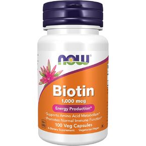 NOW Foods Supplements, Biotin 10 mg (10,000 mcg), Extra Strength, Energy Production*, 120 Veg Capsules