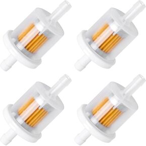 BlueStars 691035 Fuel Filter - Exact Fit for 1/4" Inline BS 12hp 17.5hp 27hp 35hp Engines - Replaces 493629 5065 49019-7001 7-07106-25 120-754 B1SB7998 AM108356 - PACK OF 4