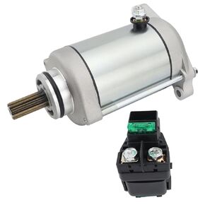 Starter w/Relay for Suzuki QuadRunner 500 98-02/QuadMaster 500 00-01/DR650SE 96-00/For Arctic Cat 400 98-02/500 Auto 00-03/500 Manual 03