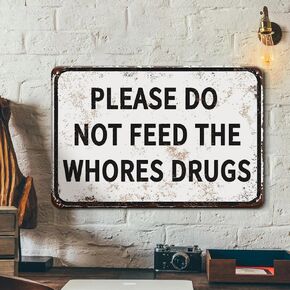 Weed Decor Funny Gifts Retro Home Decor - Sorry We're Stoned - Funny Room Decor for Bar Pub College Dorm, 12 x 8 Inches Funny Metal Signs Garage Gifts for Men