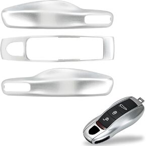 Painted Key Fob Shell Cover Replacement Compatible with Porsche Key Fob (Miami Blue)