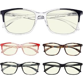 Eyekepper 5 Packing Reading Glasses Women Large Frame Readers Men +1.50