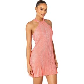 Petal & Pup Women's Melody Plisse Halter Mini Dress