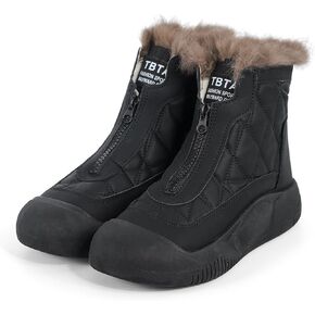 ESTAMICO Women's Snow Boots Waterproof Winter Fleece Lining Booties Anti-Slip Mid-Calf Warm Shoes