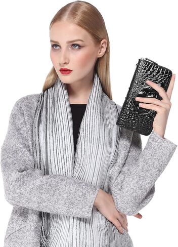PIJUSHI Wristlet Wallet Crocodile Leather Wallets for Women Ladies Clutch Purse in Saudi Arabia