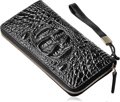 PIJUSHI Wristlet Wallet Crocodile Leather Wallets for Women Ladies Clutch Purse in Saudi Arabia