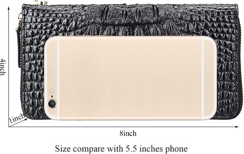 PIJUSHI Wristlet Wallet Crocodile Leather Wallets for Women Ladies Clutch Purse in Saudi Arabia