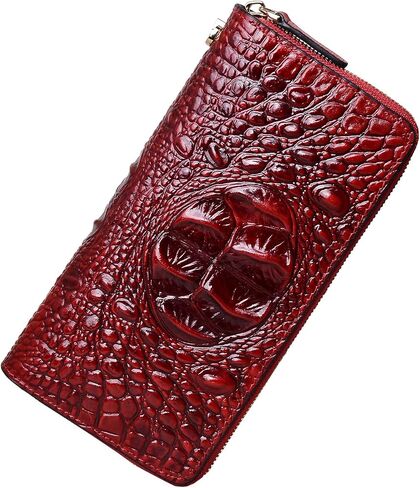 PIJUSHI Wristlet Wallet Crocodile Leather Wallets for Women Ladies Clutch Purse in Saudi Arabia