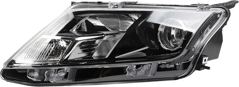 مصباح أمامي هالوجين من Dasbecan متوافق مع Ford Fusion 2010 2011 2012 مجموعة المصابيح الأمامية للسائق الأيسر يستبدل الغطاء الأسود # 9E5Z13008A 9E5Z13008B FO2502273 (مصابيح W/O) in Kuwait