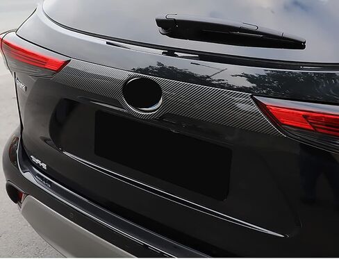 Car Accessories Tail Gate Grille Decoration Protector Guard Plate Fit for Toyota Highlander 2021 2022 2023 2024 2025 Rear Exterior Trunk Streamer Cover Trim (Glossy Chrome Style) ABS 1 PC in Kuwait