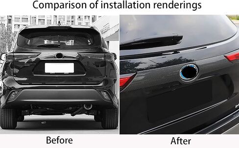 Car Accessories Tail Gate Grille Decoration Protector Guard Plate Fit for Toyota Highlander 2021 2022 2023 2024 2025 Rear Exterior Trunk Streamer Cover Trim (Glossy Chrome Style) ABS 1 PC in Kuwait