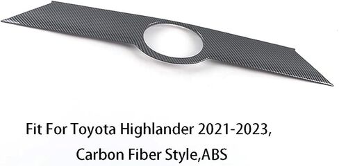 Car Accessories Tail Gate Grille Decoration Protector Guard Plate Fit for Toyota Highlander 2021 2022 2023 2024 2025 Rear Exterior Trunk Streamer Cover Trim (Glossy Chrome Style) ABS 1 PC in Kuwait