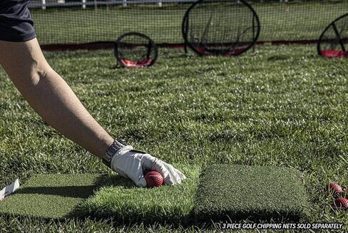 PowerNet Ultimate Chipping Bundle | Includes 3 Piece Golf Chipping Nets 16 Pack Practice Foam Golf Balls & Tri-Turf Grass Mat | Lightweight Durable Material | Indoor & Outdoor | for All Skill Levels in Kuwait