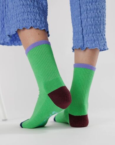 Ribbed Sock - Beige Mix - S/M in Saudi Arabia