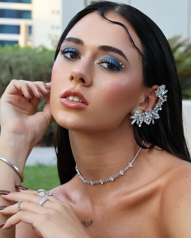حجر الراين الفضة كامل الأذن الكفة أقراط للنساء قرط كبس التفاف بيان متسلق الأذن الزاحف القرط هيبوالرجينيك in Kuwait