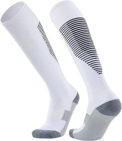 6 Pairs Mens Soccer Socks Stretchy Knee High Tube Socks Colorful Football Athletic Team Socks for Men in Kuwait