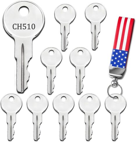 10PCS Equipment Keys CH510, Fit Some Truck Boxes and toolboxes from Delta, Brute Boxes, Better Built, DeeZee, Lund, Tractor Supply, Craftsman, Owens Products, UWS, Northern Tool in Kuwait